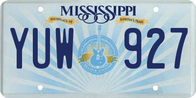 MS license plate YUW927