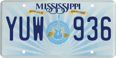MS license plate YUW936