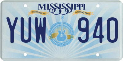 MS license plate YUW940