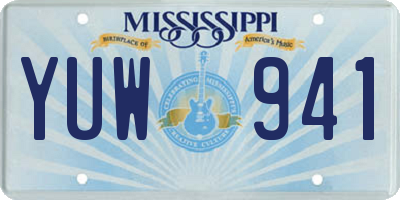 MS license plate YUW941