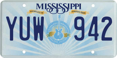 MS license plate YUW942