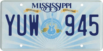 MS license plate YUW945