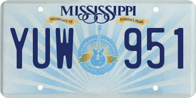 MS license plate YUW951