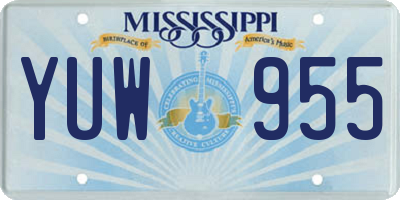 MS license plate YUW955