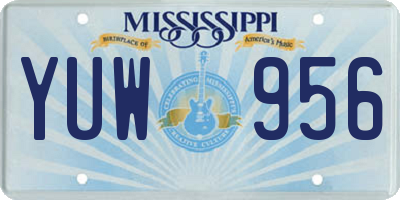 MS license plate YUW956