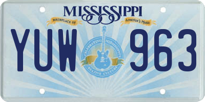 MS license plate YUW963