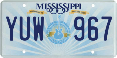 MS license plate YUW967