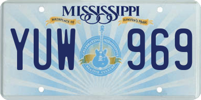 MS license plate YUW969