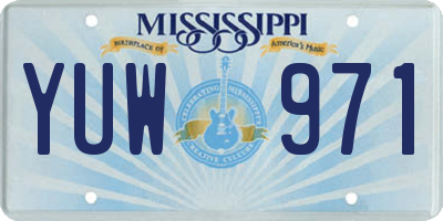 MS license plate YUW971