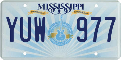 MS license plate YUW977