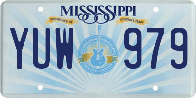 MS license plate YUW979