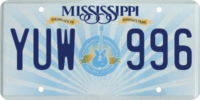 MS license plate YUW996