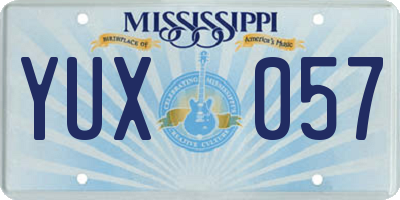 MS license plate YUX057