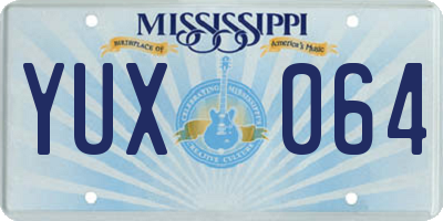 MS license plate YUX064