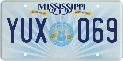 MS license plate YUX069