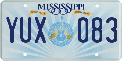MS license plate YUX083