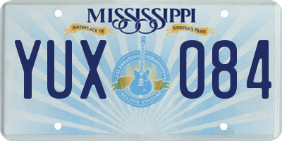 MS license plate YUX084
