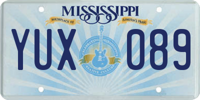MS license plate YUX089