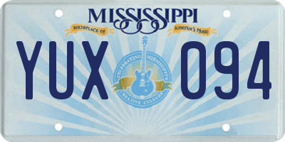 MS license plate YUX094