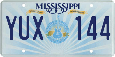 MS license plate YUX144