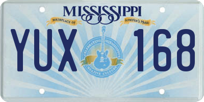 MS license plate YUX168