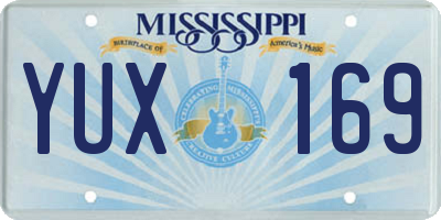 MS license plate YUX169