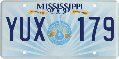 MS license plate YUX179