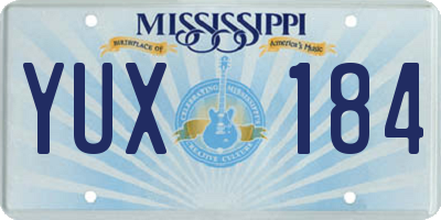 MS license plate YUX184