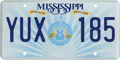 MS license plate YUX185