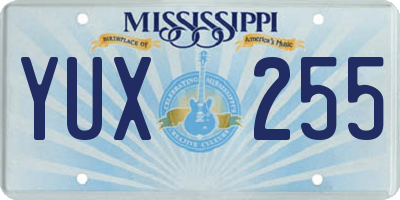 MS license plate YUX255