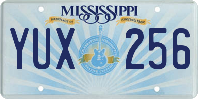 MS license plate YUX256