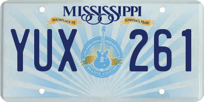 MS license plate YUX261