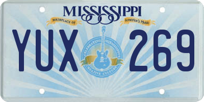MS license plate YUX269