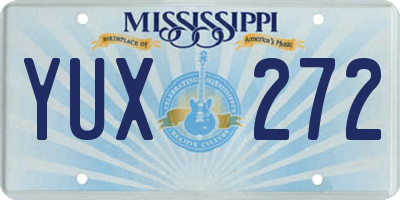 MS license plate YUX272