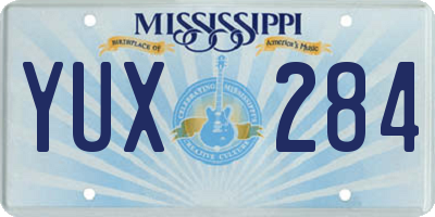 MS license plate YUX284