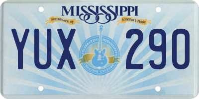 MS license plate YUX290