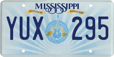 MS license plate YUX295