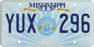 MS license plate YUX296
