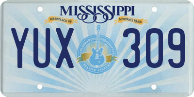 MS license plate YUX309