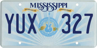 MS license plate YUX327