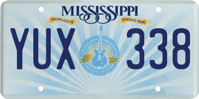 MS license plate YUX338