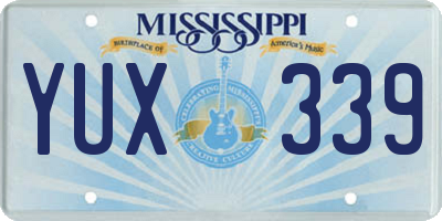 MS license plate YUX339