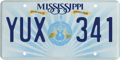 MS license plate YUX341