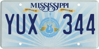 MS license plate YUX344