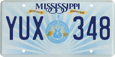 MS license plate YUX348