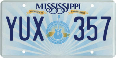 MS license plate YUX357