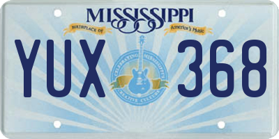MS license plate YUX368