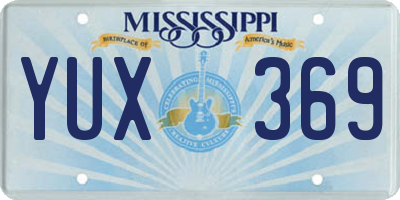 MS license plate YUX369