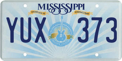 MS license plate YUX373