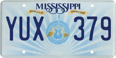 MS license plate YUX379